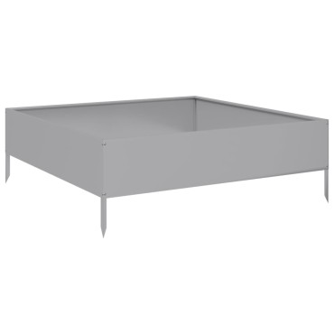 vidaXL Ζαρντινιέρα Υπερυψωμένη 100x100x33,5 εκ. Γαλβανισμένο Χάλυβα