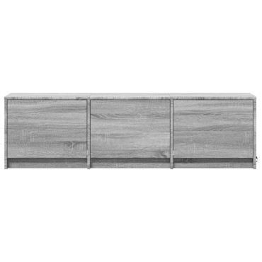 vidaXL Έπιπλο Τηλεόρασης με LED Γκρι Sonoma 140x34x40cm Επεξ. Ξύλο