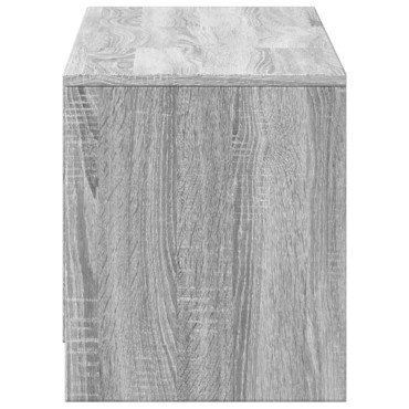vidaXL Έπιπλο Τηλεόρασης με LED Γκρι Sonoma 140x34x40cm Επεξ. Ξύλο