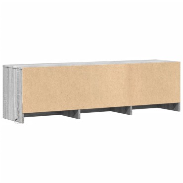 vidaXL Έπιπλο Τηλεόρασης με LED Γκρι Sonoma 140x34x40cm Επεξ. Ξύλο