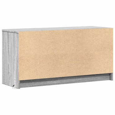 vidaXL Έπιπλο Τηλεόρασης με LED Γκρι Sonoma 100x34x50cm Επεξ. Ξύλο