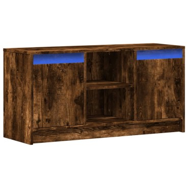 vidaXL Έπιπλο Τηλεόρασης με LED Καπνιστή Δρυς 100x34x50cm Επεξ. Ξύλο