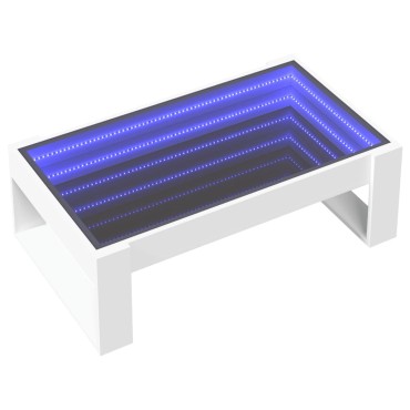 vidaXL Τραπεζάκι Σαλονιού Infinity LED Λευκό 90x53x30cm 1 τεμ.