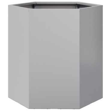 vidaXL Ζαρντινιέρες Κήπου 2τεμ Εξάγωνη 46x40x45 εκ Γαλβανισμένο Χάλυβα