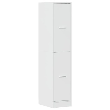 vidaXL Συρταριέρα Γενικής Χρήσης Γυαλ. Λευκό 30x41x144,5 Επεξ. Ξύλο 30x41x144,5cm 1 τεμ.
