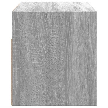 vidaXL Έπιπλο Τοίχου Τηλεόρασης με LED Γκρι Sonoma 80x31x35cm