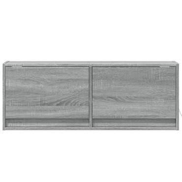 vidaXL Έπιπλο Τοίχου Τηλεόρασης με LED Γκρι Sonoma 100x31x38cm