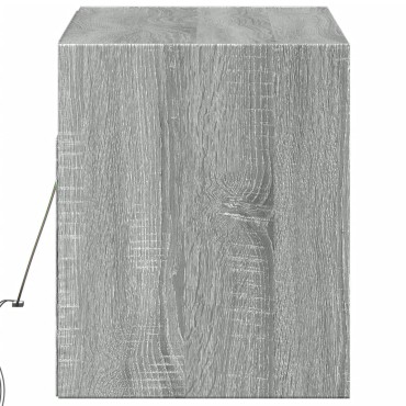 vidaXL Έπιπλο Τοίχου Τηλεόρασης με LED Γκρι Sonoma 100x31x38cm