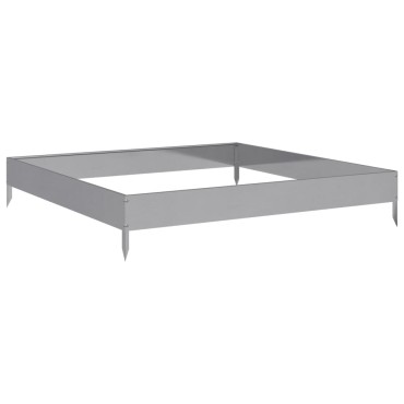 vidaXL Ζαρντινιέρα Υπερυψωμένη 100x100x18,5 εκ. Γαλβανισμένο Χάλυβα