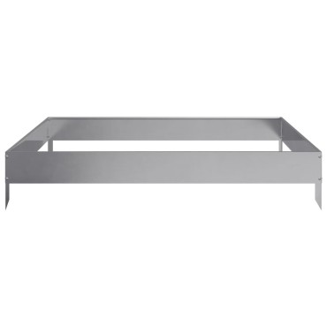 vidaXL Ζαρντινιέρα Υπερυψωμένη 100x100x18,5 εκ. Γαλβανισμένο Χάλυβα
