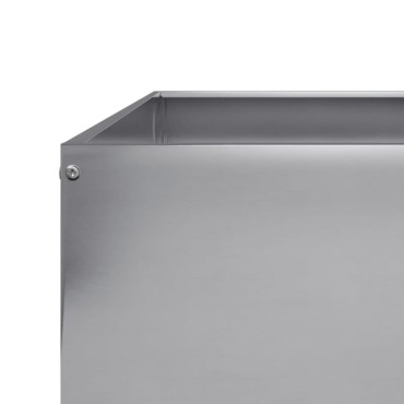 vidaXL Ζαρντινιέρα Υπερυψωμένη 100x100x18,5 εκ. Γαλβανισμένο Χάλυβα
