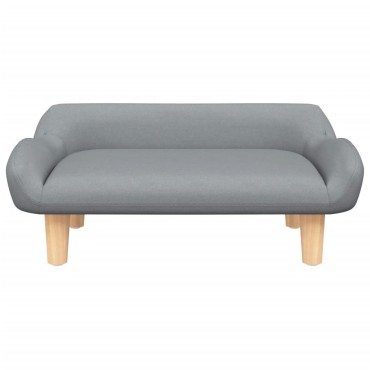 vidaXL Καναπές Παιδικός Ανοιχτό Γκρι 70x40x24cm από Ύφασμα 1 τεμ.