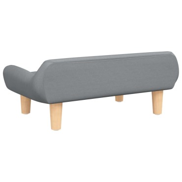 vidaXL Καναπές Παιδικός Ανοιχτό Γκρι 70x40x24cm από Ύφασμα 1 τεμ.