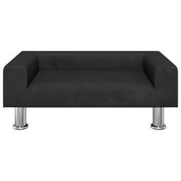 vidaXL Καναπές Παιδικός Μαύρο 70x45x26,5cm από Βελούδο 1 τεμ.