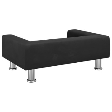 vidaXL Καναπές Παιδικός Μαύρο 70x45x26,5cm από Βελούδο 1 τεμ.