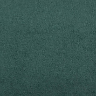 vidaXL Κρεβάτι Boxspring με Στρώμα Σκούρο Πράσινο 90x200cm Βελούδινο 1 τεμ. - Μονό