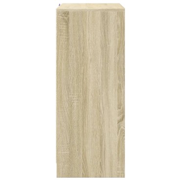 vidaXL Ντουλάπι με Φώτα LED Sonoma Δρυς 77x34x85cm Επεξεργασμένο Ξύλο 1 τεμ.