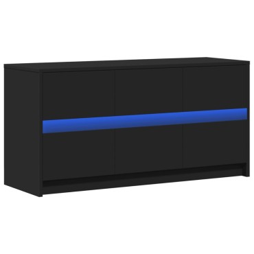 vidaXL Έπιπλο Τηλεόρασης με LED Μαύρο 100x34x50cm από Επεξ. Ξύλο