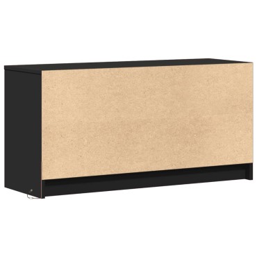 vidaXL Έπιπλο Τηλεόρασης με LED Μαύρο 100x34x50cm από Επεξ. Ξύλο