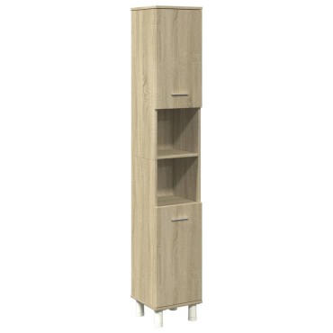 vidaXL Ντουλάπι Μπάνιου Sonoma Δρυς 30,5x30x179cm από Επεξεργ. Ξύλο