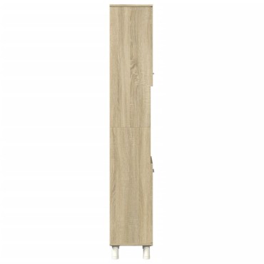 vidaXL Ντουλάπι Μπάνιου Sonoma Δρυς 30,5x30x179cm από Επεξεργ. Ξύλο