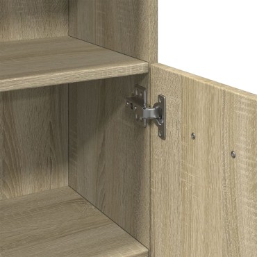 vidaXL Ντουλάπι Μπάνιου Sonoma Δρυς 30,5x30x179cm από Επεξεργ. Ξύλο