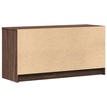 vidaXL Έπιπλο Τηλεόρασης με LED Καφέ Δρυς 100x34x50cm από Επεξ. Ξύλο