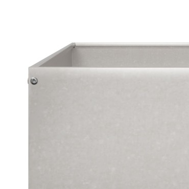 vidaXL Ζαρντινιέρα Υπερυψωμένη 100x100x33,5 εκ. από Ανοξείδωτο Ατσάλι