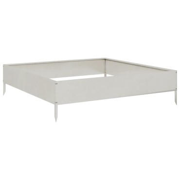 vidaXL Ζαρντινιέρα Υπερυψωμένη 100x100x26 εκ. από Ανοξείδωτο Ατσάλι