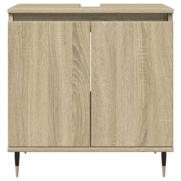 vidaXL Ντουλάπι Μπάνιου Sonoma Δρυς 58x33x60cm από Επεξεργ. Ξύλο