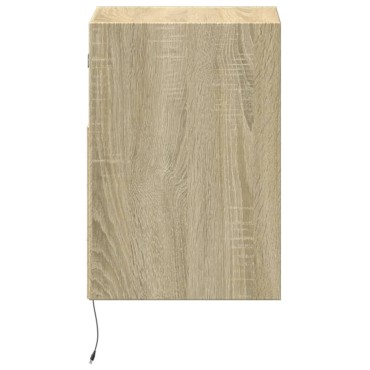 vidaXL Έπιπλα Τοίχου Τηλ. με LED 2 τεμ. Sonoma Δρυς 41x31x45cm