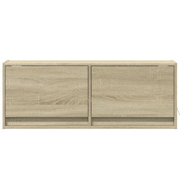 vidaXL Έπιπλο Τοίχου Τηλεόρασης με LED Sonoma Δρυς 100x31x38cm