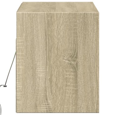vidaXL Έπιπλο Τοίχου Τηλεόρασης με LED Sonoma Δρυς 100x31x38cm