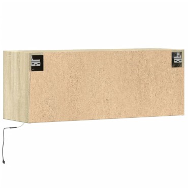 vidaXL Έπιπλο Τοίχου Τηλεόρασης με LED Sonoma Δρυς 100x31x38cm