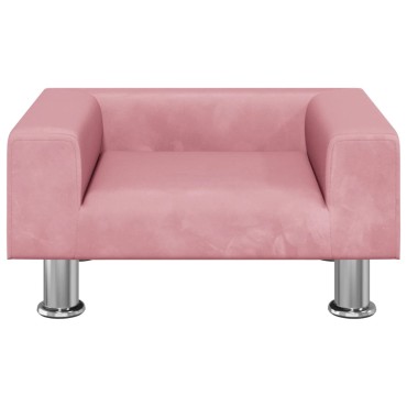 vidaXL Καναπές Παιδικός Ροζ 50x40x26,5cm από Βελούδο 1 τεμ.