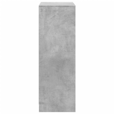 vidaXL Ντουλάπι με Φώτα LED Γκρι Σκυρ. 72x34x100cm Επεξεργασμένο Ξύλο 1 τεμ.