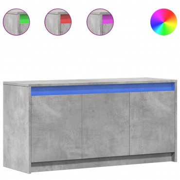 vidaXL Έπιπλο Τηλεόρασης με LED Γκρι Σκυρ. 100x34x50cm Επεξ. Ξύλο