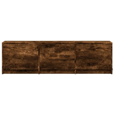 vidaXL Έπιπλο Τηλεόρασης με LED Καπνιστή Δρυς 140x34x40cm Επεξ. Ξύλο