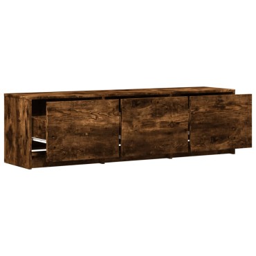 vidaXL Έπιπλο Τηλεόρασης με LED Καπνιστή Δρυς 140x34x40cm Επεξ. Ξύλο