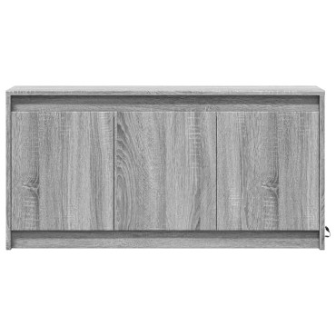 vidaXL Έπιπλο Τηλεόρασης με LED Γκρι Sonoma 100x34x50cm Επεξ. Ξύλο