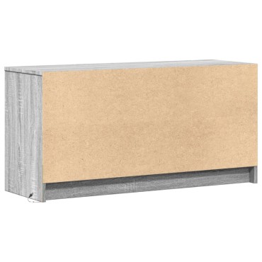 vidaXL Έπιπλο Τηλεόρασης με LED Γκρι Sonoma 100x34x50cm Επεξ. Ξύλο
