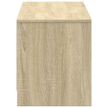 vidaXL Έπιπλο Τηλεόρασης με LED Sonoma Δρυς 140x34x40cm Επεξ. Ξύλο