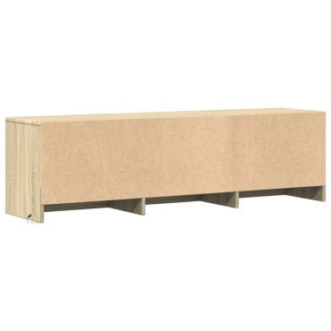 vidaXL Έπιπλο Τηλεόρασης με LED Sonoma Δρυς 140x34x40cm Επεξ. Ξύλο