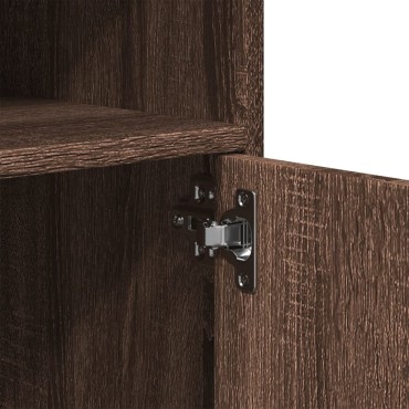 vidaXL Ντουλάπι Με Ροδάκια Καφέ Δρυς 60x48x81cm Επεξεργασμένο Ξύλο 1 τεμ.