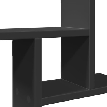 vidaXL Ραφιέρες Τοίχου 2 τεμ. Μαύρες 50x12x50cm από Επεξ. Ξύλο