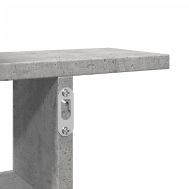 vidaXL Ραφιέρες Τοίχου 2 τεμ. Γκρι Σκυροδ. 50x12x50cm από Επεξ. Ξύλο