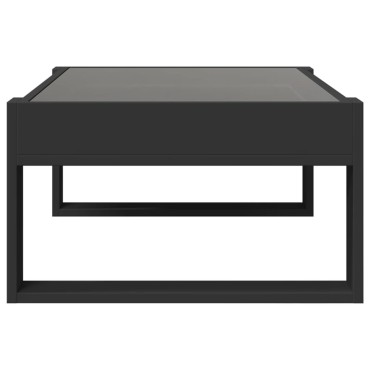 vidaXL Τραπεζάκι Σαλονιού Infinity LED Μαύρο 90x53x30cm 1 τεμ.