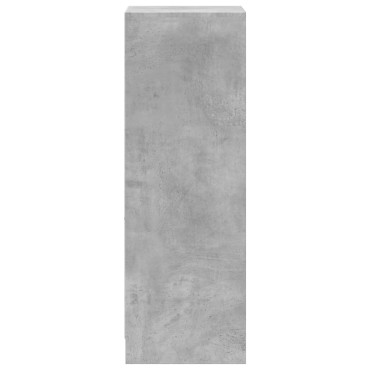 vidaXL Ντουλάπι με Φώτα LED Γκρι Σκυρ. 38x34x100cm Επεξεργασμένο Ξύλο 1 τεμ.