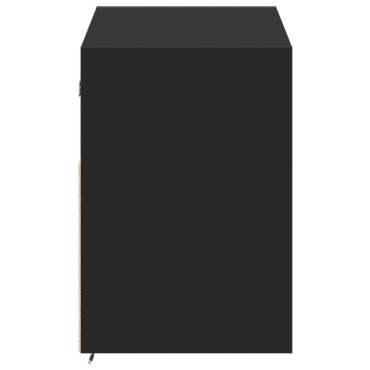 vidaXL Έπιπλο Τοίχου Τηλεόρασης με LED Μαύρο 100x31x45cm
