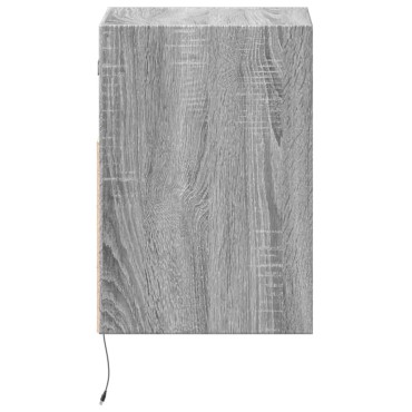 vidaXL Έπιπλο Τοίχου Τηλεόρασης με LED Γκρι Sonoma 41x31x45cm